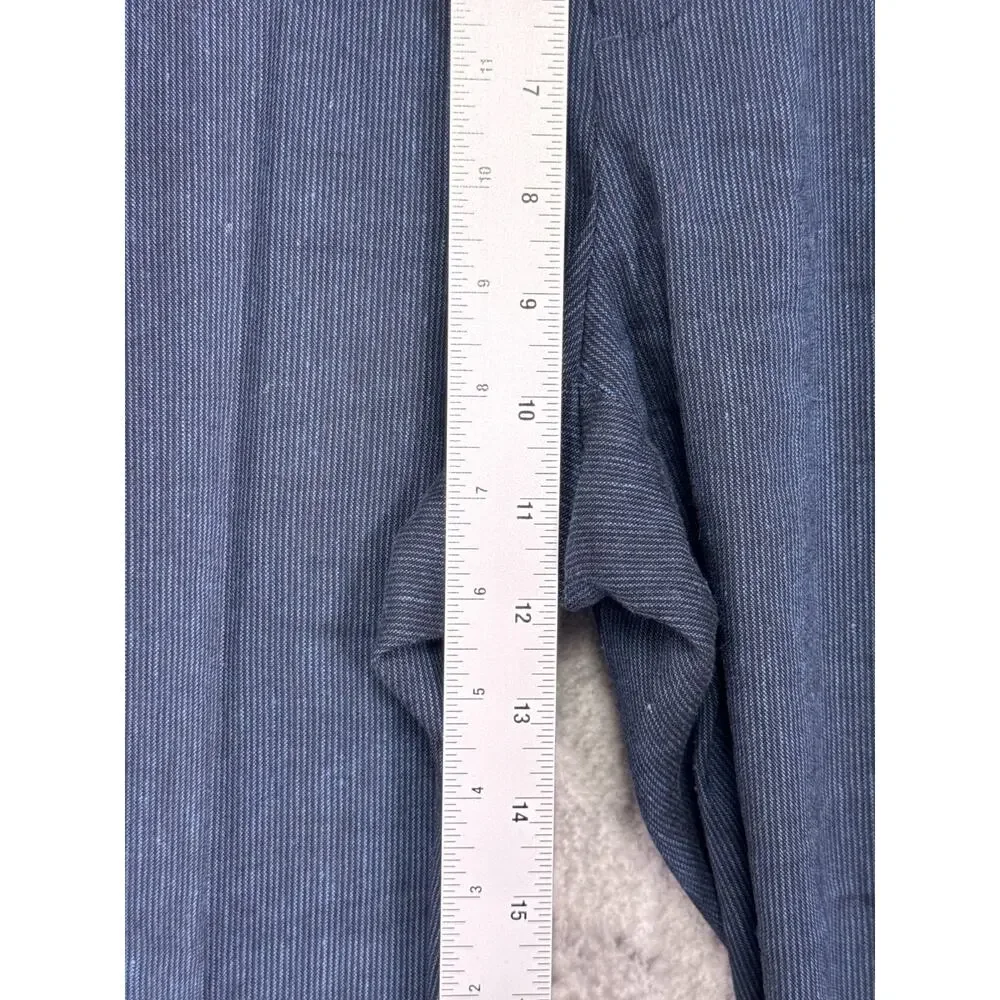 Bonobos Pants 31 / 30 Mens Blue Striped Linen Blend Tapered Leg Trouser